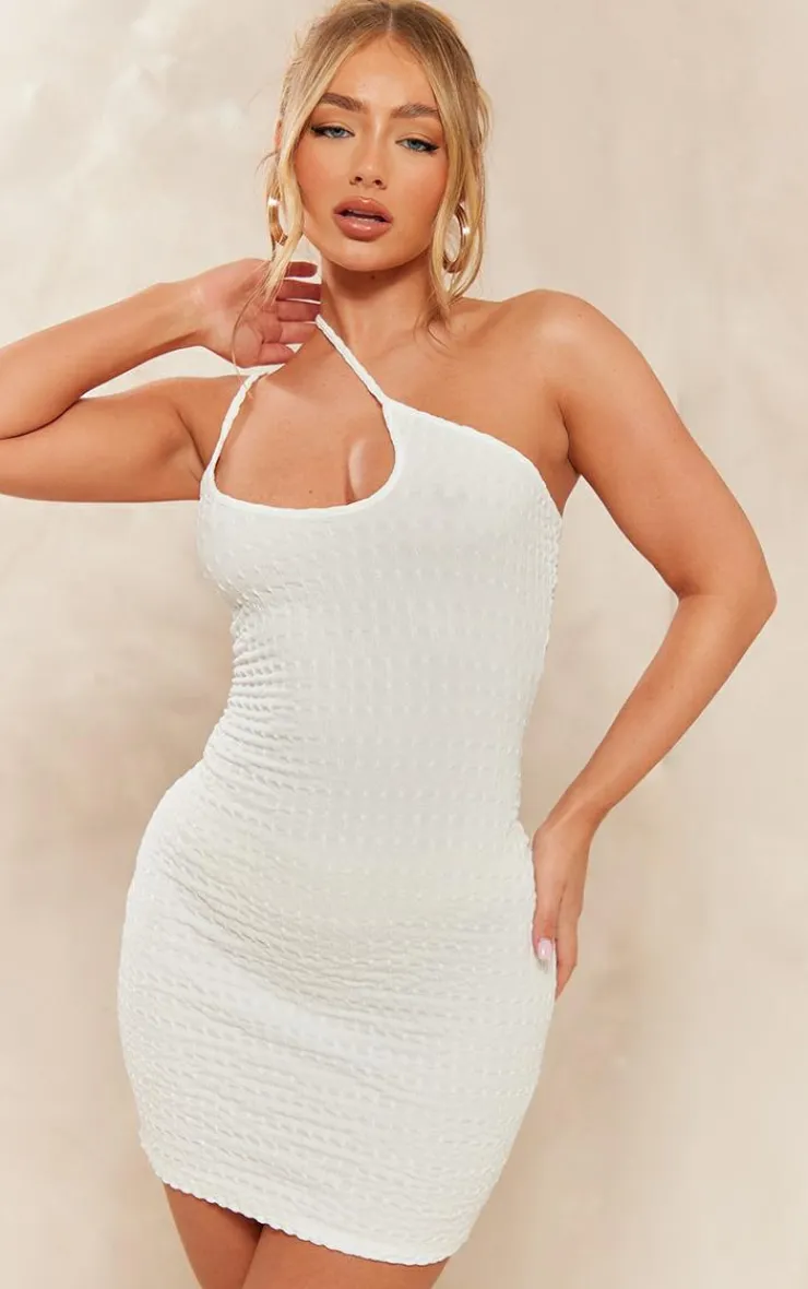 Textured Jersey Strappy Corset Bodycon Dress-PrettyLittleThing Best
