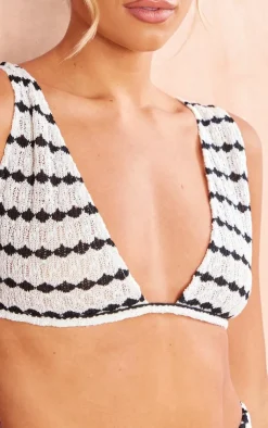 Clearance PrettyLittleThing Textured Knit Bralet Cream