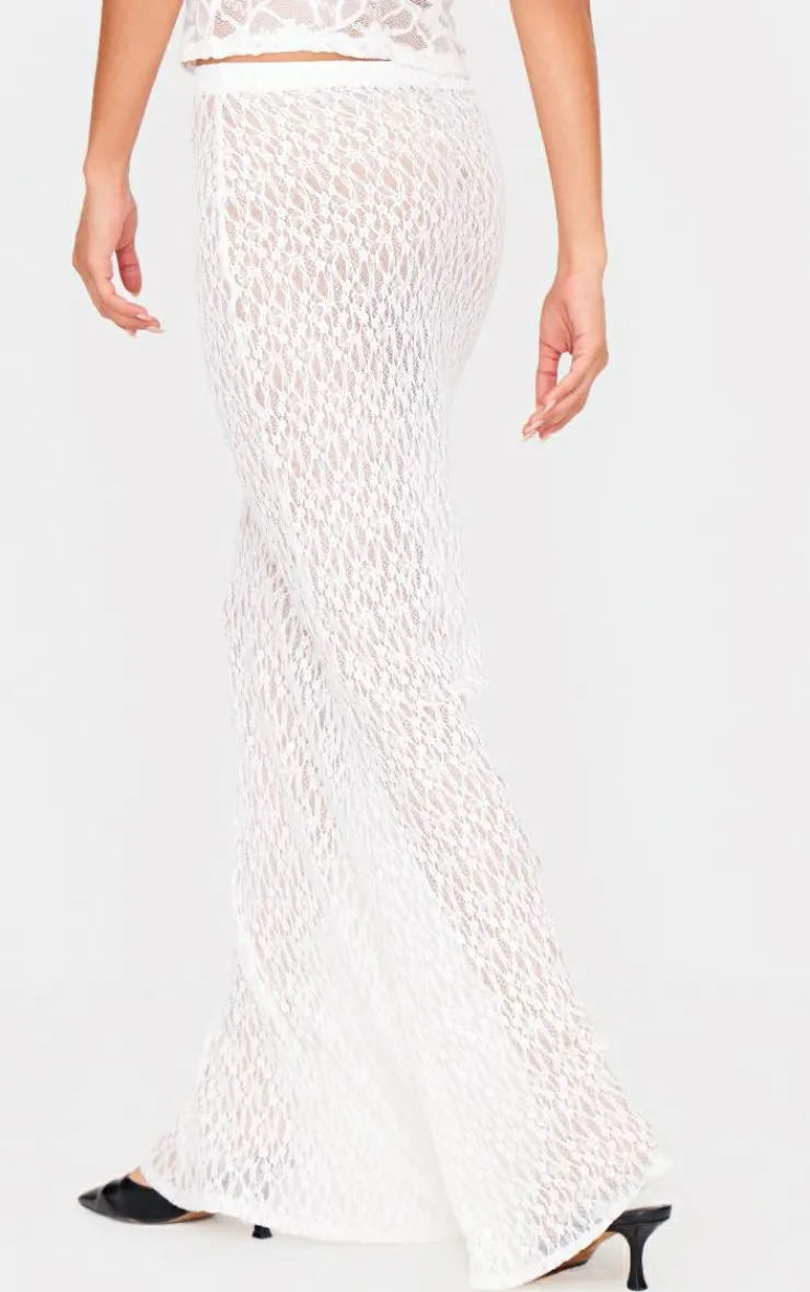 Textured Lace Sheer Maxi Skirt-PrettyLittleThing Clearance