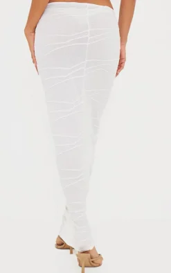Best PrettyLittleThing Textured Mid Rise Maxi Skirt Cream