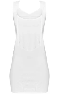 Thick Strap Boned Corset Detail Bodycon Dress-PrettyLittleThing Clearance