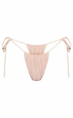 Cream Tie Side Detail Bikini Bottoms