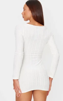 Towel Boat Neck Bodycon Dress-PrettyLittleThing Outlet