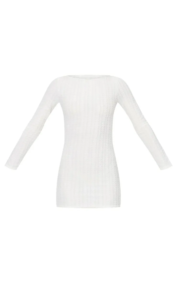 Towel Boat Neck Bodycon Dress-PrettyLittleThing Outlet