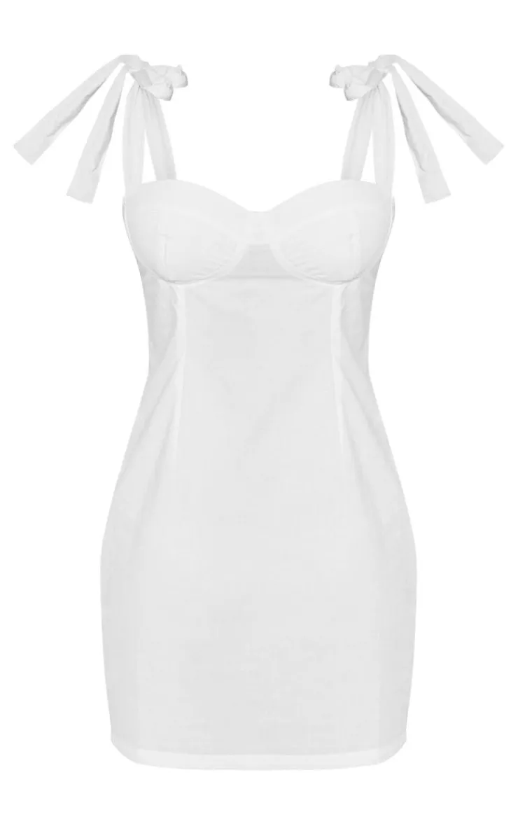 Underwire Detail Tie Strap Shift Dress-PrettyLittleThing Clearance