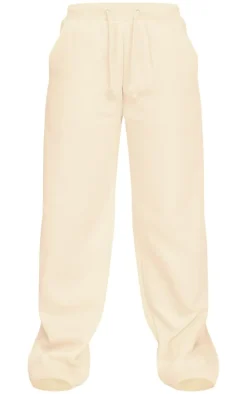 Clearance PrettyLittleThing Wide Leg Drawstring Sweatpants Cream
