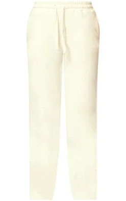 Sale PrettyLittleThing Wide Leg Oversized Sweatpants Cream