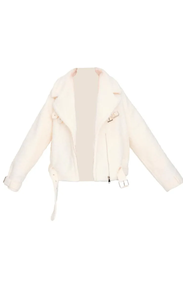 PrettyLittleThing Wool Coats*Wool Look Aviator Jacket
