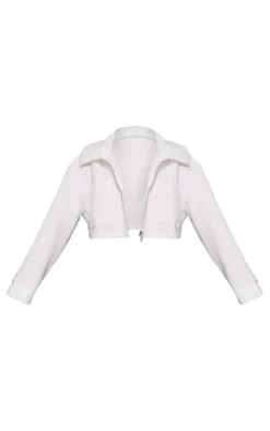 PrettyLittleThing Wool Coats*Wool Look Pocket Detail Cropped Jacket