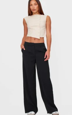 PrettyLittleThing Shirts*Woven Boatneck Vest