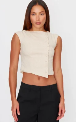 PrettyLittleThing Shirts*Woven Boatneck Vest