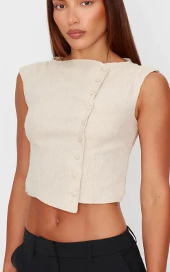 PrettyLittleThing Shirts*Woven Boatneck Vest