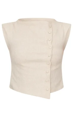 PrettyLittleThing Shirts*Woven Boatneck Vest