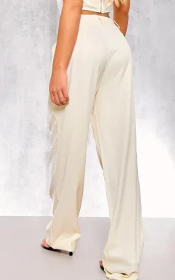 Clearance PrettyLittleThing Woven Tailored Pants Cream