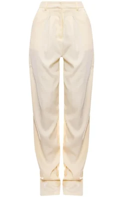 Clearance PrettyLittleThing Woven Tailored Pants Cream
