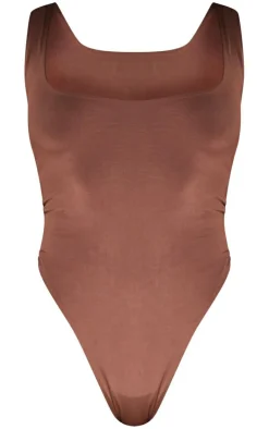 PrettyLittleThing Basic Tops*Basic Slinky Scoop Neck Bodysuit