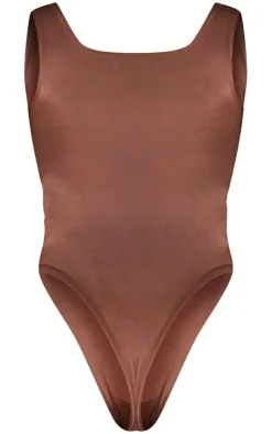 PrettyLittleThing Basic Tops*Basic Slinky Scoop Neck Bodysuit