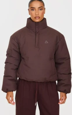 PrettyLittleThing Athletic Jackets*High Neck Cropped Puffer Jacket