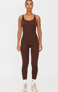 PrettyLittleThing Gym Wear*Seamless Rib Knot Detail Unitard