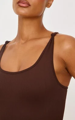 PrettyLittleThing Gym Wear*Seamless Rib Knot Detail Unitard