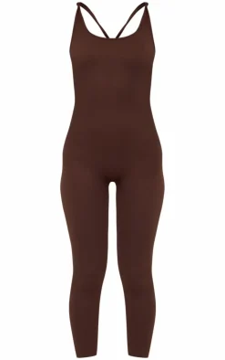 PrettyLittleThing Gym Wear*Seamless Rib Knot Detail Unitard