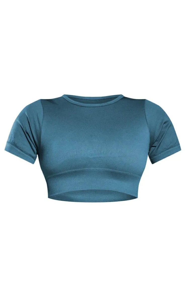 PrettyLittleThing Workout Tops*Basic Seamless Cropped T-shirt