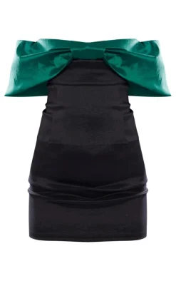 Bow Detail Satin Bandeau Bodycon Dress-PrettyLittleThing Discount