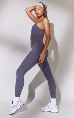 PrettyLittleThing Gym Wear*Cross Back Sculpt Long Unitard