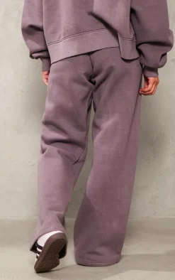 Outlet PrettyLittleThing Premium Washed Oversized Pintuck Wide Leg Sweatpants Dark Grey