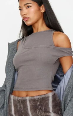 PrettyLittleThing Camisole*Ribbed Asymmetric Vest Top