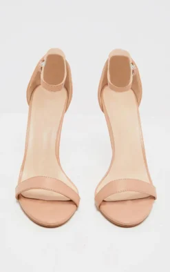 PrettyLittleThing Heeled Sandals*Dark Nude Clover Strap Heeled Sandal
