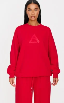 PrettyLittleThing Gym Wear*Dark Embroide Sweatshirt
