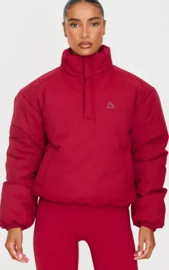 PrettyLittleThing Athletic Jackets*High Neck Cropped Puffer Jacket