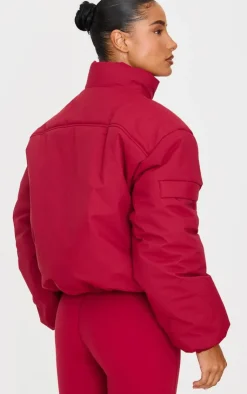 PrettyLittleThing Athletic Jackets*High Neck Cropped Puffer Jacket