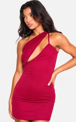 One Shoulder Cut Out Strap Detail Bodycon Dress-PrettyLittleThing Discount