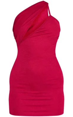 One Shoulder Cut Out Strap Detail Bodycon Dress-PrettyLittleThing Discount