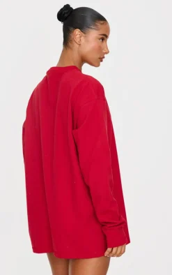 PrettyLittleThing Gym Wear*Print Oversized Long Sleeve T-Shirt