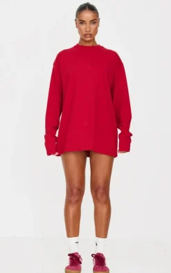 PrettyLittleThing Gym Wear*Print Oversized Long Sleeve T-Shirt