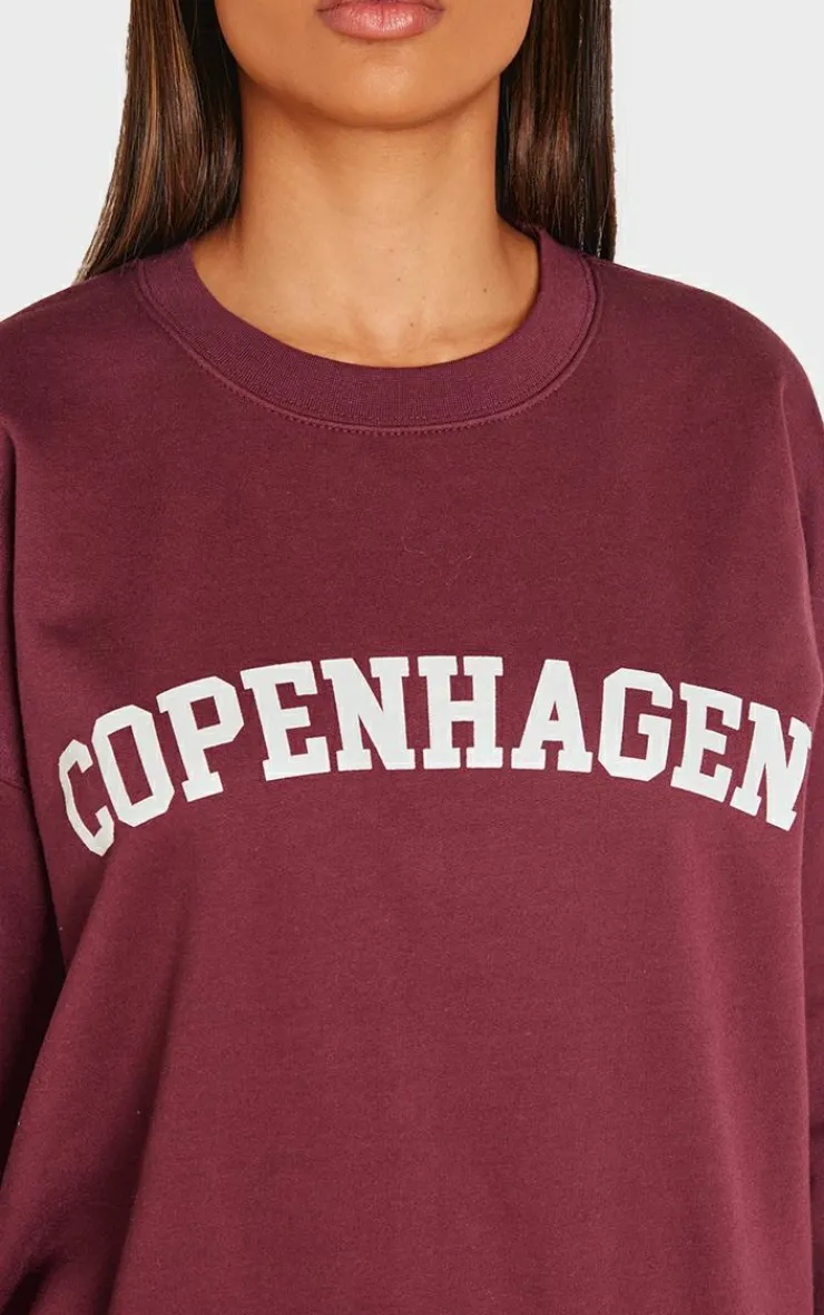 PrettyLittleThing Oversized Sweaters*Printed Oversized Copenhagen Sweatshirt