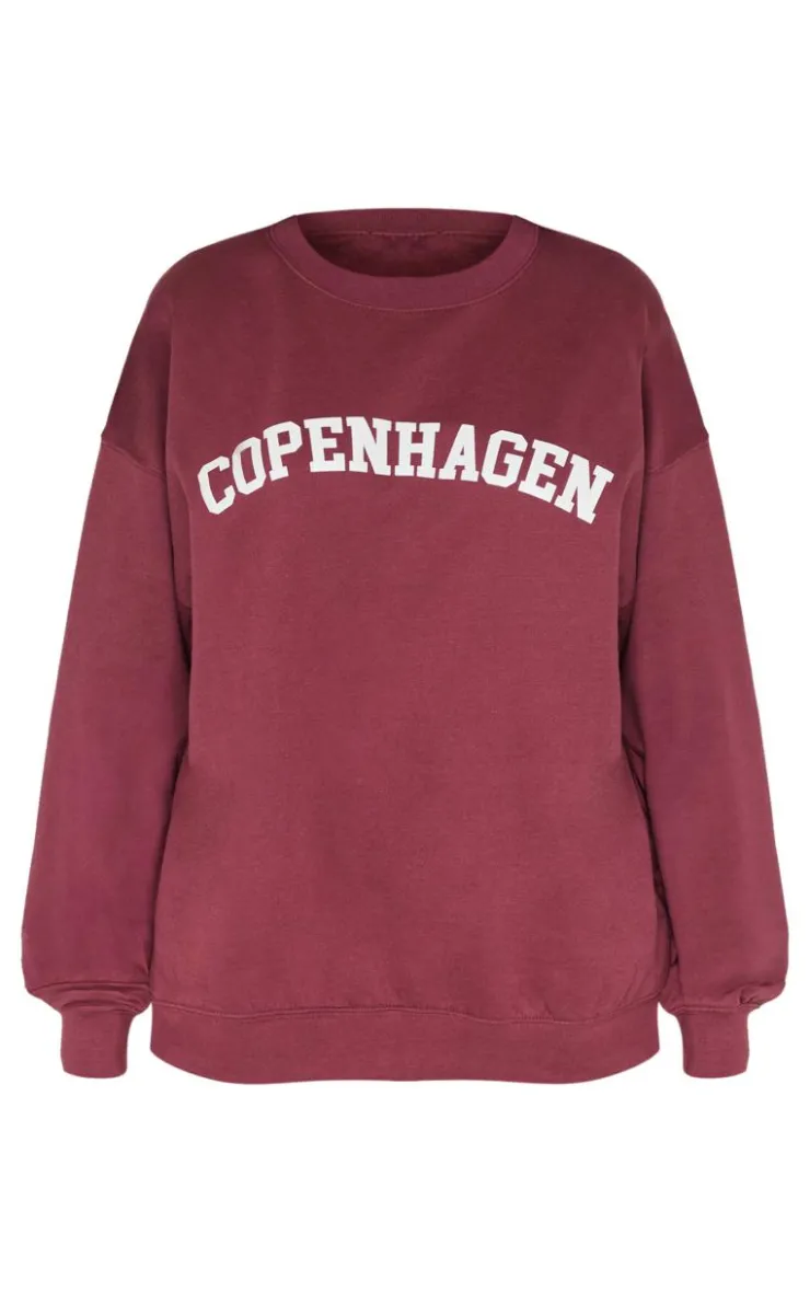 PrettyLittleThing Oversized Sweaters*Printed Oversized Copenhagen Sweatshirt