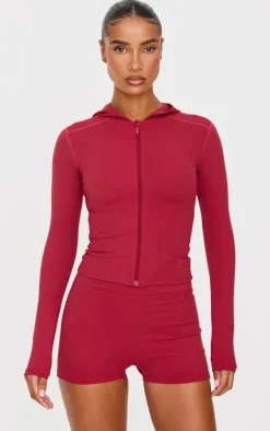 PrettyLittleThing Athletic Jackets*Sculpt Hooded Gym Jacket