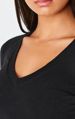 PrettyLittleThing Workout Tops*Sculpt V Neck Long Sleeve Longline Top