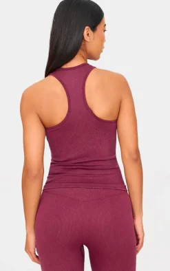 PrettyLittleThing Workout Tops*Acid Wash Seamless Rib Halter Neck Gym Top