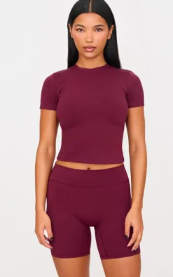 PrettyLittleThing Workout Tops*Sculpt Longline Short Sleeve Gym Top