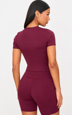 PrettyLittleThing Workout Tops*Sculpt Longline Short Sleeve Gym Top