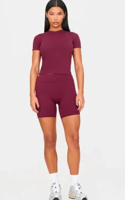 PrettyLittleThing Workout Tops*Sculpt Longline Short Sleeve Gym Top