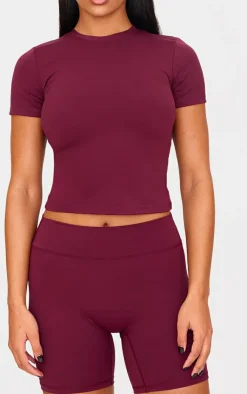 PrettyLittleThing Workout Tops*Sculpt Longline Short Sleeve Gym Top