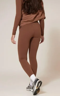 Online PrettyLittleThing Snatched Sculpt Leggings Deep Mocha
