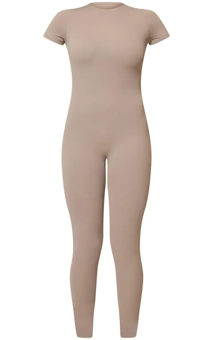 PrettyLittleThing Gym Wear*Sculpt Short Sleeved Unitard