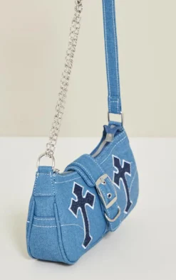 PrettyLittleThing Crossbody Bags*Contrast Stitch Cross Applique Buckle Shoulder Bag